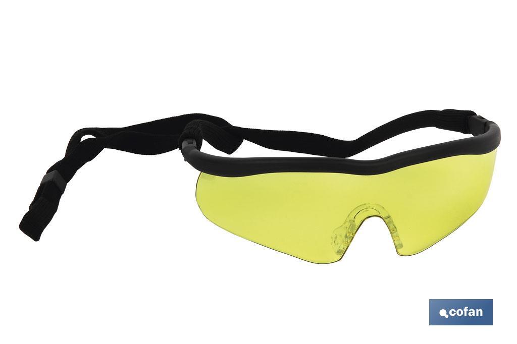 Gafas protectoras de seguridad ámbar | Resistente a arañazos | Mayor seguridad en bricolaje y soldadura, entre otros